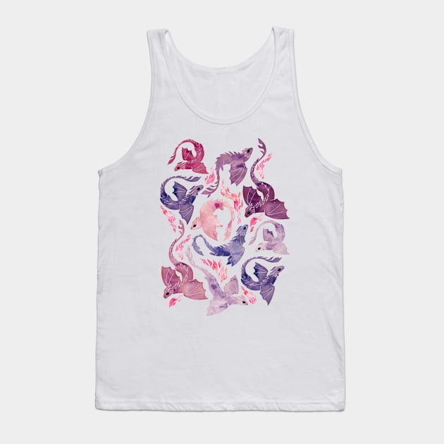 Dragon fire pink & purple Tank Top by adenaJ